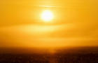 Global warming from the sun and burning, Heatwave hot sun, Climate change, Heatstroke 