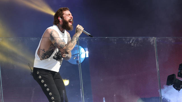 Post Malone performs live at TSX in Times Square on July 18, 2023 in New York City. 